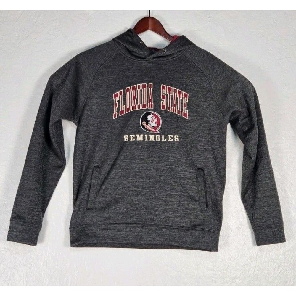 Colosseum FSU Grey Men Hoodie Pullover Sz M Florida State Seminoles Athleisure